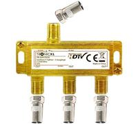 TronicXL BK, cavo a banda larga CATV, 3 scomparti, per TV via cavo DVB-T, splitter SAT DVBS DVBS2 DVBT DVBC digitale Full HD TV TV via cavo HD adatto 3D 4K TV FM