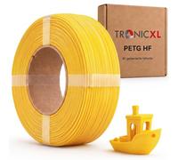 TRONICXL Filamento di ricarica PETG-HF da 1 kg per stampante 3D Bambu Lab compatibile con Bambulab bobina vuota (con tacca) AMS AMS2 P2S, H2D, H2S, X1C, P1S, A1, P1P, A1 mini (giallo)