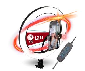 TronicXL Luce ad anello 10 pollici per treppiede I Ring Light con supporto per cellulare senza tripod adattatore 1/4" per treppiede fotocamera I per YouTube Video Streaming Smartphone TikTok Live