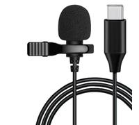 TronicXL Microfono a spina USB-C con cavo Lavalier microfono condensatore intervista podcast videoconferenza per DJI Smartphone Tablet Laptop