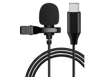 TronicXL Microfono a spina USB-C con cavo Lavalier microfono condensatore intervista podcast videoconferenza per DJI Smartphone Tablet Laptop
