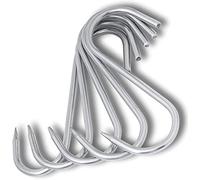 TronicXL Premium - Gancio a S in acciaio inox, 180 mm x 8 mm, per macellaio e affumicatore, Argento