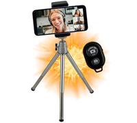 TronicXL Treppiede per cellulare con autoscatto Bluetooth telecomando smartphone Tripod piccolo treppiede fotocamera per selfie video streaming conferenza