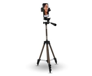 TronicXL Treppiede per cellulare girevole da 105 cm, supporto per smartphone Tripod per telefono cellulare alto foto video regolabile