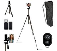 TronicXL Treppiede smartphone 114 cm compatibile con Apple iPhone Samsung Xiaomi Google Tripod supporto con telecomando scatto foto video treppiede studio I cellulare
