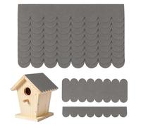 Tronisky 53 pezzi, 53 pezzi di feltro per casetta degli uccelli, impermeabile, autoadesivo, per casetta di nidificazione, casetta per conigli, casetta per insetti, cuccia per conigli (grigio)