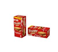 Tronky Sandwich, 10 Wafer Croccanti con Ripieno al Cacao e Nocciole Tostate, Incartati Singolarmente, Confezione da 220 gr