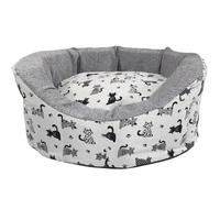 Trono VIP Cuccia per gatti con cuscino sfoderabile Nasonero Diametro 47 cm - Cuccia per gatti dal design elegante con diametro di 47 cm, imbottitura in fibra di poliestere, cuscino sfoderabile e resis