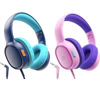 Tronsmart KH01 2Pcs Cuffie Sovraurali Pieghevoli per Bambini, Volume Sicuro 85/93 dB, Suono Chiaro e Morbido, Jack da 3,5 mm per Bambini con Cavo, per Apprendimento e Intrattenimento