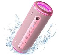 Tronsmart T7 Lite Cassa Bluetooth Portatile, 24W Altoparlante Bluetooth 5.3, 24 Ore di Gioco, Impermeabile IPX7, Controllo App per Feste, Esterno-Rosa
