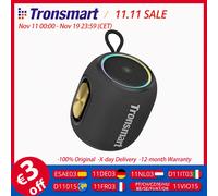 Tronsmart T8 Mini altoparlante Altoparlante Bluetooth con audio a 360 gradi, riproduzione 20 ore, microfono incorporato, controllo APP, per esterno, campeggio, doccia, luce Hallow
