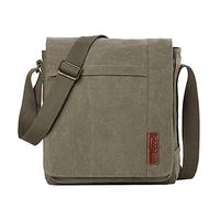 Troop London TRP0219 Classic Canvas Across Body Bag - Khaki