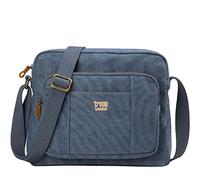 Troop London TRP0234 Classic Canvas Across Body Bag - Blue