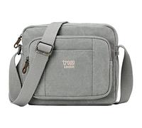 Troop London TRP0235 Classic Canvas Across Body Bag - Ash Grey