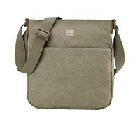 Troop London TRP0236 Classic Canvas Across Body Bag - Khaki