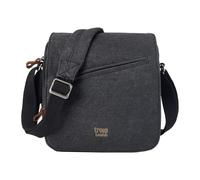 Troop London TRP0238 Borsa classica in tela nera Stone Washed, Lavato con pietra nera, s