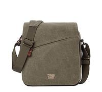 Troop London TRP0238 Classic Canvas Across Body Bag - Khaki