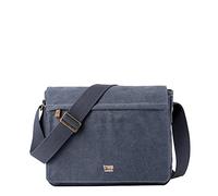 Troop London TRP0240 Classic Canvas Laptop Messenger Bag - Blue