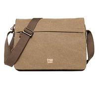 Troop London TRP0241 Classic Canvas Messenger Bag - Brown