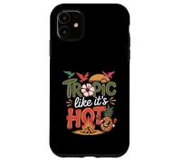 Tropic come il suo caldo ananas falò Luau Tramonto Custodia per iPhone 11