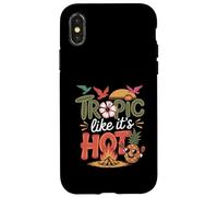 Tropic come il suo caldo ananas falò Luau Tramonto Custodia per iPhone X/XS