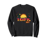 Tropic Come Il Suo Caldo Estate Divertente Ananas Sole, hawaiani Felpa, Unisex per Adulti, Nero, XL