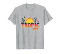 Tropic Come Il Suo Caldo Estate Divertente Ananas Sole, hawaiani Maglietta, Uomo, Grigio Melange, XXL