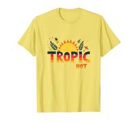 Tropic Come Il Suo Caldo Estate Divertente Ananas Sole, hawaiani Maglietta, Uomo, Limone, 3XL
