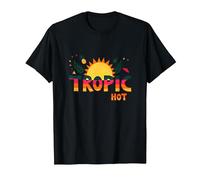 Tropic Come Il Suo Caldo Estate Divertente Ananas Sole, hawaiani Maglietta, Uomo, Nero, 4XL