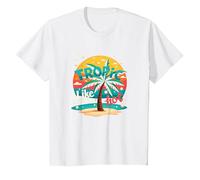 Tropic Come se Fosse Caldo: Beachy Paradise Sunset Vibes Maglietta, Bambini, Bianco, 10 Anni