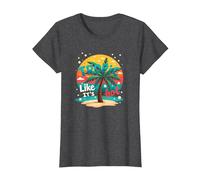 Tropic Come se Fosse Caldo: Beachy Paradise Sunset Vibes Maglietta, Donna, Grigio Scuro, XXL