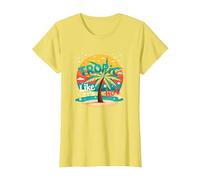 Tropic Come se Fosse Caldo: Beachy Paradise Sunset Vibes Maglietta, Donna, Limone, XXL