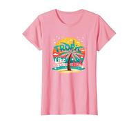 Tropic Come se Fosse Caldo: Beachy Paradise Sunset Vibes Maglietta, Donna, Rosa, XL