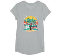 Tropic Come se Fosse Caldo: Beachy Paradise Sunset Vibes Maglietta, Ragazze, Grigio Melange, XS