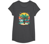 Tropic Come se Fosse Caldo: Beachy Paradise Sunset Vibes Maglietta, Ragazze, Grigio Scuro, S