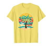Tropic Come se Fosse Caldo: Beachy Paradise Sunset Vibes Maglietta, Uomo, Limone, S
