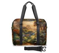 Tropic Forest Zebra borsone da viaggio per donne, uomini, ragazze e ragazzi, borsa da viaggio per il fine settimana, 32 l, borsa grande da cabina per viaggi, sport, palestra, Colore, Grande, Organizer