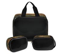 Tropic Forest Zebra Trousse per trucchi per donne e uomini, borsa per cosmetici traslucida borsa da doccia 3 pezzi da viaggio articoli da toeletta organizer per cosmetici, Colore, XL, Astuccio per