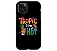 Tropic Like It's Hot Pineapple Parrot Fun Custodia per iPhone 11 Pro