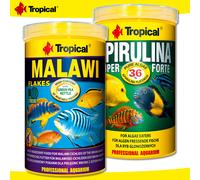 Tropical 1000 Ml Spirulina Super Forte 36% + 1000 Ml Malawi Flakes