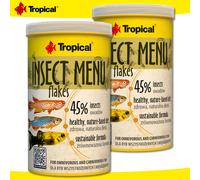 Tropical 2 X 1000 ML Insect Menu Flakes Per Pesci Tutti E Carnivori