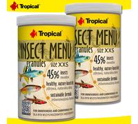 Tropical 2X 1000ML Insect Menu Granuli XXS Per Tutti I Pesci E I Pesci Carnivori