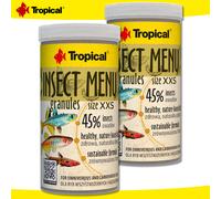 Tropical 2X250ML Insect Menu Granuli XXS Per Pesci Tutti E Carnivori