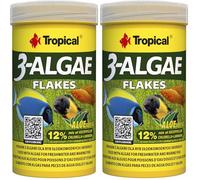 Tropical 3-Algae Flakes 100ml / 20g - Mangime Universale per Pesci d'Acqua Dolce e marini, in Scaglie (Confezione da 2)