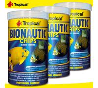 Tropical 3 x 1000 ML Bionautic Chips Per Taglia Media E Grande Seewasserfische