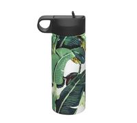 Tropical Banana Palm Leaves Stampa 510 ml Bottiglia di Acqua Isolata Metallo Doppia Parete Vuoto Sport Flask per Bevanda Fredda