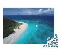 Tropical Beach Escape Jigsaw Puzzle Impossibili 1000Pcs Interesting Decorazione Per La Casa. Giochi Rilassamento E Intelligence Per Adulti E Bambini Da 12 Anni 70x50cm/1000pcs