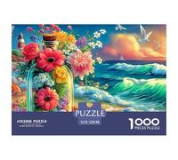 Tropical Beach House Puzzle 1000 Pezzi Art Collection Compact Premium Gioco Familiare Giochi Rilassamento E Intelligence Per Adulti E Bambini Dai 14 Anni In Su 52x38cm/1000pcs