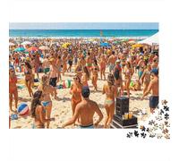 Tropical Beach Puzzle 1000 Pezzi Materiale Riciclato Bikini Party Puzzle per Persone Anziane Allevia la Demenza Senile Fun Attività di Gioco in Famiglia Home 52x38cm/1000pcs