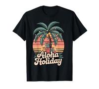 Tropical Christmas Aloha Holiday Palm Tree Sunset Vibes Maglietta